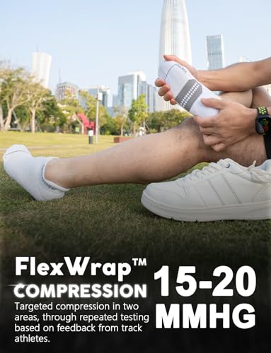 Coolmax Bamboo Viscose Compression Tab Running No Show Socks Men Moisture Wicking Cushioned Anti-Blister3