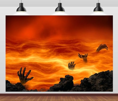 Toile de fond Hellfire d'Halloween anti-reflet pour photobooth