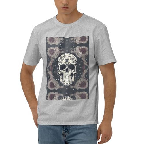 T-shirt tête de mort homme en tissu extensible doux coupe moderne au quotidien