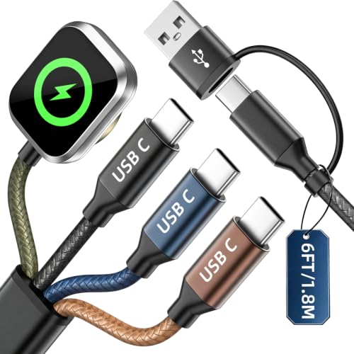 Image of Travel Essentials Triple USB C 4in2 Multi Charging Cable for iWatch Charger
