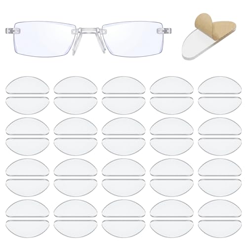 20 Paare Plaquette Lunette, Coussinet Lunettes Nez Transparent, Plaquette de Nez, Anti Glisse Lunettes pour Lunettes pour aux Lunettes de Soleil, Lunettes