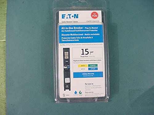Eaton CHFP115A1CS 15 Amp All in One AF/GF Plug-On-Neutral Breaker