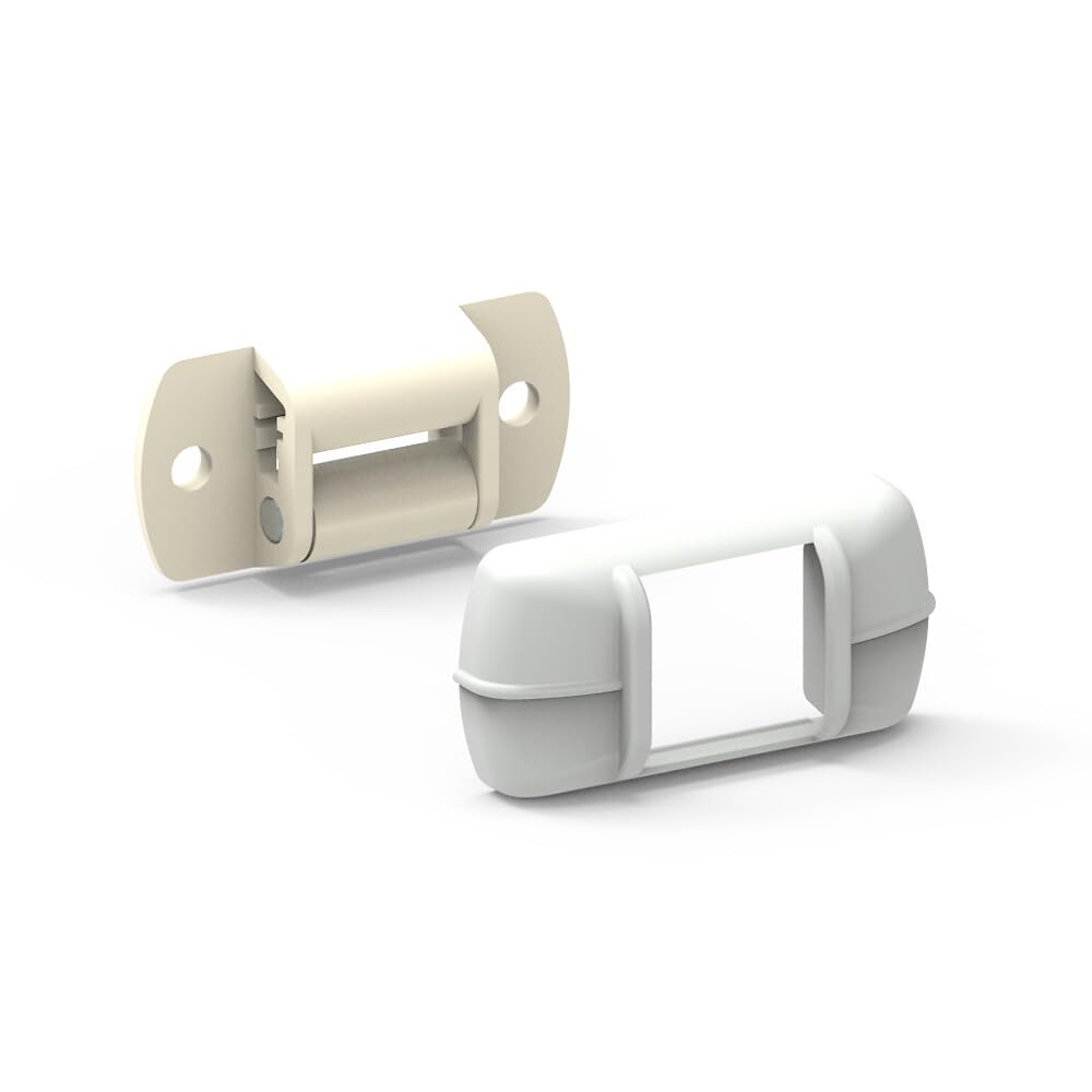 Guide sangle volet roulant fixation horizontale blanc
