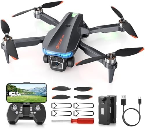 Drone with Camera - Foldable Brushl...