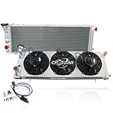 CFOTIXAR all Aluminum Radiator+Shroud Fans+Relay Compatible With 1991-2001 Jeep Cherokee Wagoneer XJ 4.0L Comanche L4 L6 Off Road Radiator Automotive Replacement Engine Radiators #1193
