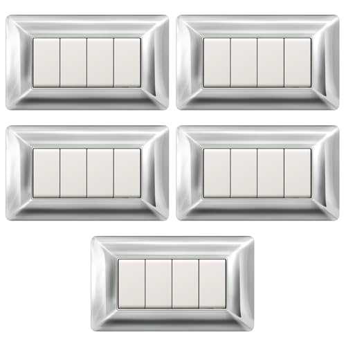 Plaques 4 places compatibles BTicino Matix pour supports de fixation - 2