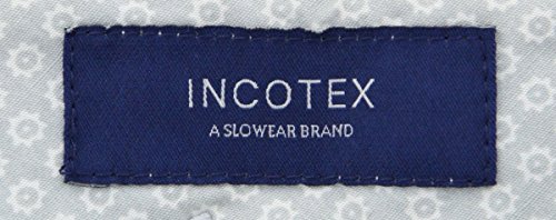 Incotex Navy Blue Solid Pants - Slim4