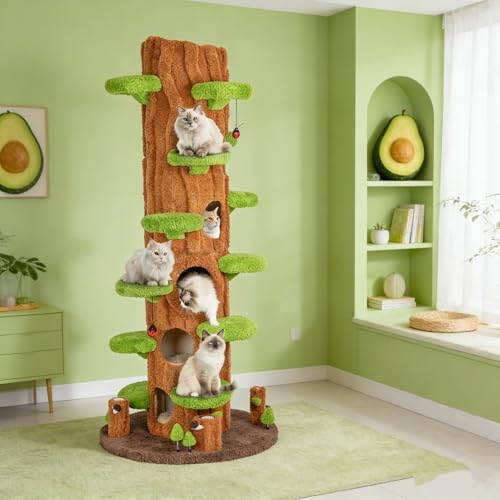 Árbol para gatos KAMABOKO de 90.5 pulg para interiores miniatura 5