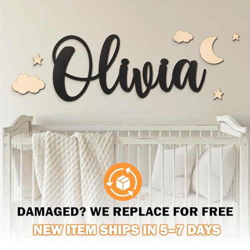 Customizable Wooden Nursery Name Sign – Personalized Name Wall Decor for Kids Rooms, Unique Baby Shower Gift & Timeless Nursery Decoration - Image 3