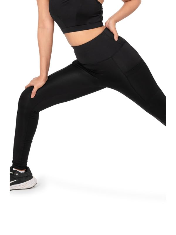 Image of High Waisted Leggings for Women with Side Pockets, Squat-proof, Gym Legging, Bottom Sportswear for Girls & Women, Medium Compression, Stretchable Tight with Premium Fabric