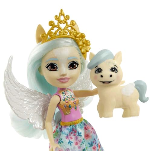 Muñeca Enchantimals Paolina Pegasus con Figura Animal miniatura 3