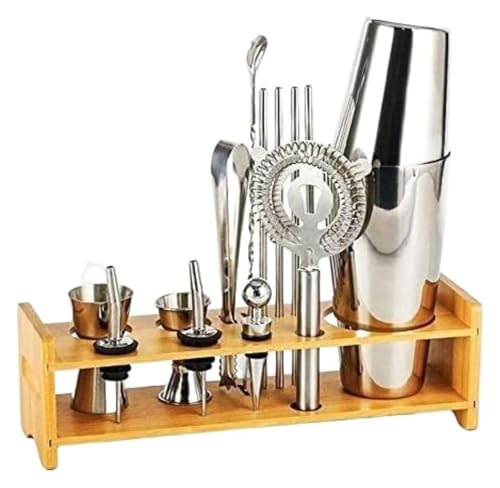 Set de Coctelera Bartender 13 Piezas con Soporte