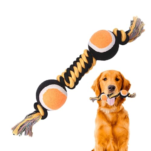 犬の綱引き、犬の綱引き - 洗える一口耐性犬のインタラクティブなおもちゃ - ハロウィーンのペットアクセサリー、休日の誕生日のためのポータブルコットンロープ