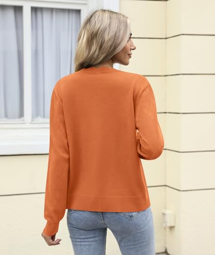 LILBETTER Women's Button Down Cardigan Long Sleeve Casual V-Neck Soft Knit Lightweight Cardigans Sweater 5