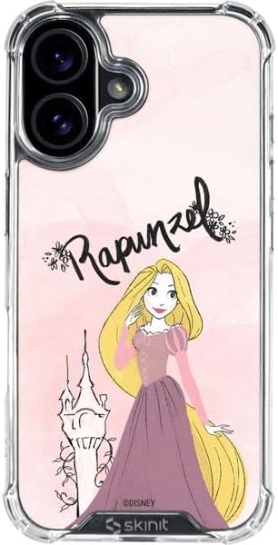 Skinit Clear Phone Case Compatible with iPhone 16 Plus - Officially Licensed Disney Princess Tiana Floral Design