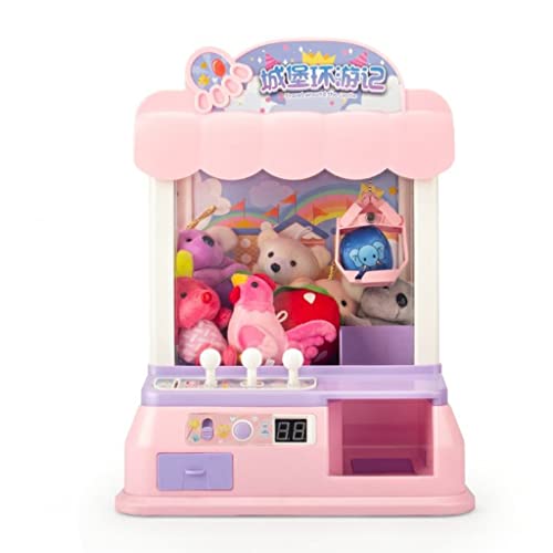 Mini Arcade Claw Machine Toy Electronic Claw Machine with Light and Sounds, Candy Grabber Machine with 20 Capsules, 24 Coin, Vending Grabber Machine for Kids (Color : 30 Dolls)