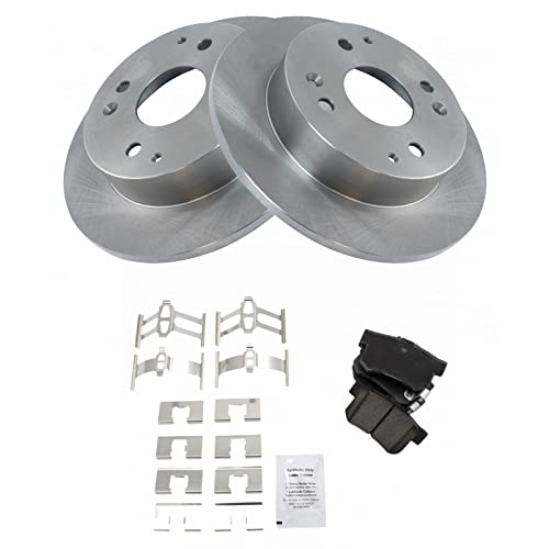 Image of TRQ Rear Brake Pad and Rotor Set Ceramic