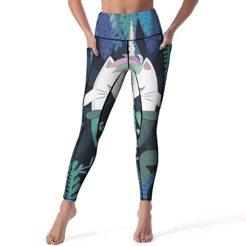 Leggings sirène licorne taille haute idéal pour le yoga et le jogging au quotidien