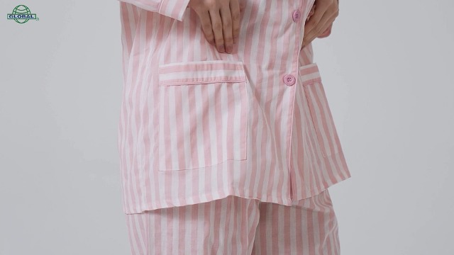 Pyjama voor dames, katoen, lange mouwen, nachtkleding