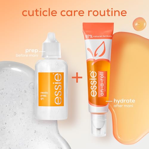 Image of essie nail care, cuticle remover, vegan formula, ready. prep. go. advanced cuticle softener, 1 fl oz
