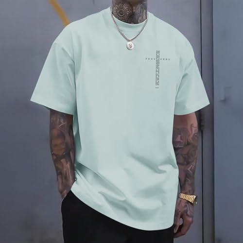 Image of Christian Shirts for Men Vintage Religious Cross Bible Verse T-Shirt Jesus Faith Tshirt Inspirational Graphic Tees