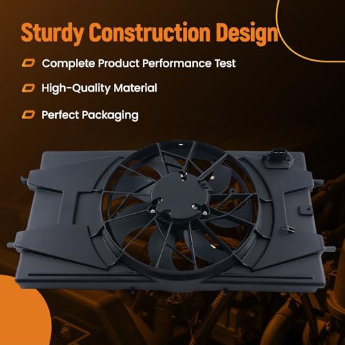 Image of maXpeedingrods Radiator Cooling Fan Assembly for Chevrolet Cobalt 2006-2008, for Pontiac G5 2007-2008, Pursuit 2006, for Saturn Ion 2006-2007, 621057 76082 15849644