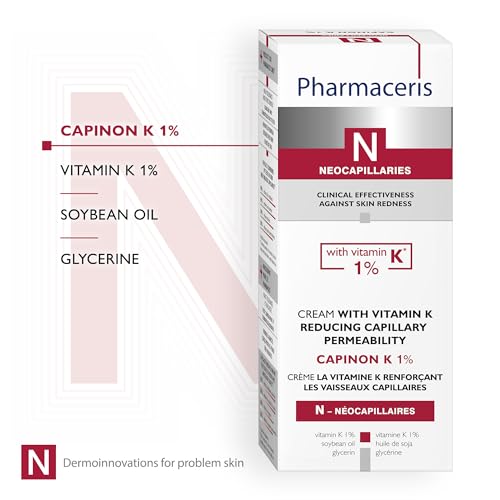 Pharmaceris N Capinon K 1%, Cream with Vitamin K, Cream for Sensitive Skin Reduces Redness, Skin Moisturiser, Soothing Cream - 30 ml - Image 4