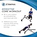 Stamina Ab Hyperextension Bench Pro - Adjustable and Foldable Roman Chair with Smart Workout App for Home Workout - Up to 250 lbs Weight Capacity