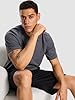 Teesmen Mens Shorts UK with Pockets Cotton Lounge Elasticated Drawstring 5 inch Summer Casual Sports Running Gym Basketball Training Exercise Walking Jogging Black Grey (Multipack 1, XL) #4