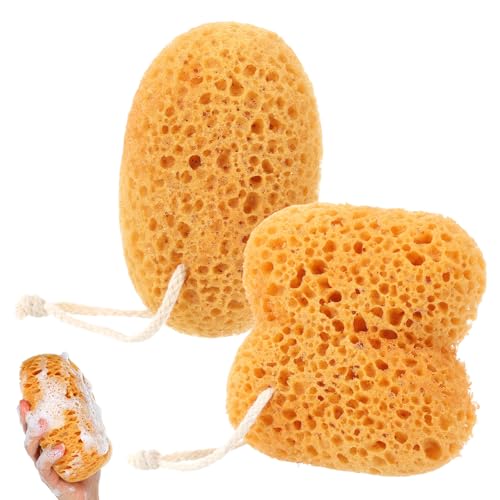 2 Pcs Honeycomb Sea Sponges for Shower
