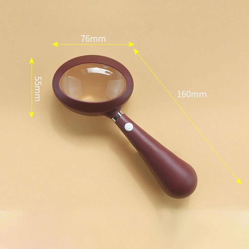 Lente d'ingrandimento portatile da lettura 6.5x con lente d'ingrandimento a LED