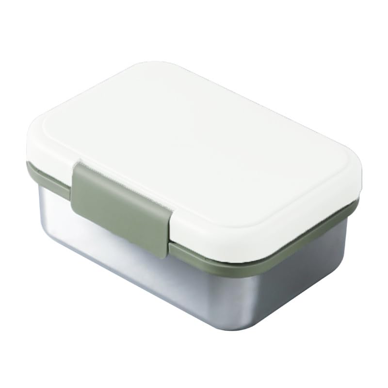Greentainer Fiambrera de acero inoxidable 304 con tapa abatible, a prueba de fugas, cierre hermético, sin BPA, gran capacidad, grado alimenticio, para trabajo, picnic y viajes