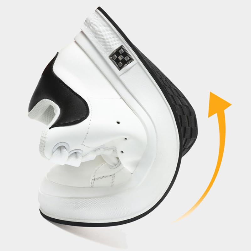 Men‘s Invisible Height Increasing Elevate Shoes White Sneakers Light Weight Lace up Fashion Sneakers Classic3