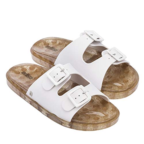 Chinelo Melissa Wide - 35 - Branco/casca de Arroz