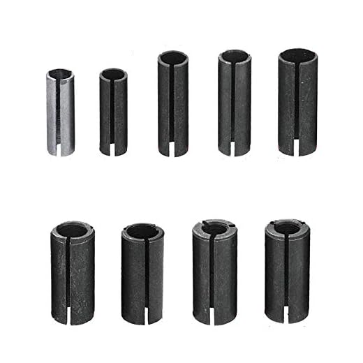 Eyech 9 Different Sizes Steel Router Collet Chuck Driver Router Adapter Converter for Woodworking Engraving Machine Tool