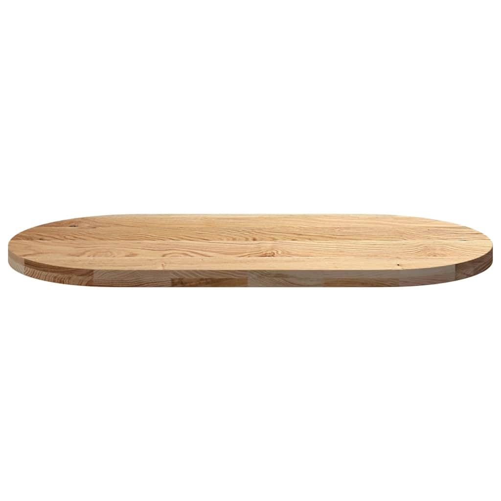 Massivholztischplatte 120x60x4 cm Eiche oval für Esszimmer, Wohnzimmer, Büro, Garten, DIY BAU, Möbelrestauration, robuste Arbeitsplatte, vielseitiges Zubehör, schützende Auflage