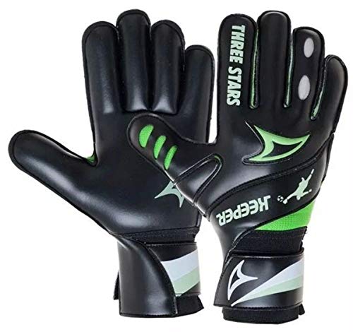 Luva De Goleiro Three Stars Keeper Juvenil - Preta/Verde