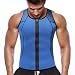 Produktbild NOVECASA Sauna Weste Gewichtsverlust Herren Neopren mit Reißverschluss Muskelshirt Kostüme Fitness Tank Top Shapewear Hemd Abnehmen Unterhemd Männer (XL(Taille 94-100CM), Blau)