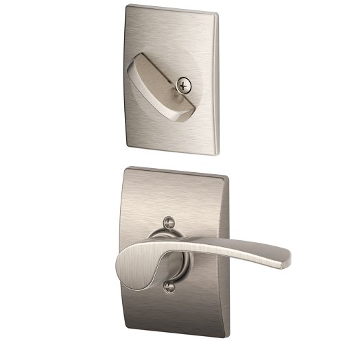 Schlage F59 MER 619 CEN Century Collection Merano Right-Handed Handleset Interior Lever, Satin Nickel (Interior Half Only)