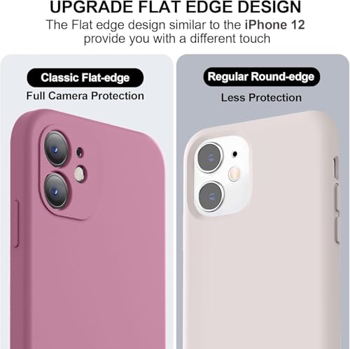 Image of DIZORO Square Candy Liquid Silicone iPhone Case Cover for iPhone 11, All Cube Series with Microfiber Lining Compatible iPhone 11 6.1 inches (Lilac)
