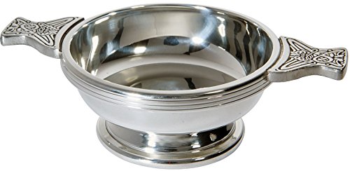 Tazón Quaich escocés de peltre I LUV LTD copa de cata artesanal de 100mm 2