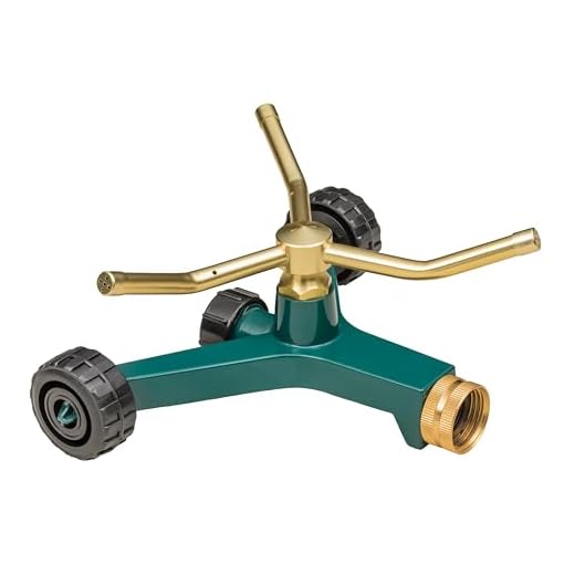 Orbit 58257N Lawn and Garden 3-Arm Metal Sprinkler with Wheel Base