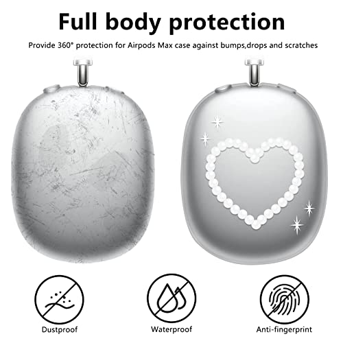 Aiiekz Case Cover For Airpods Max, Painted Soft Tpu Anti-Scratch Protective Ear Cups Case For Apple Airpods Max Headphones (Love Heart) #TOP2