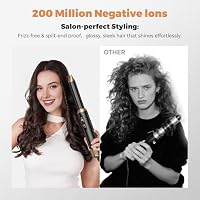UKLISS 5 in 1 Hairstyler mit LCD-Display, Hair Styler Set mit 5 Aufsätzen: Föhn für Locken, Rundbürstenföhn, Haarstyler, Warmluftbürste, Airbrush, Glättbürste, Hair Dryer Haar Styling für Haare – Ansicht 3