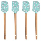 Silicone Spatula Set 4Pcs Easter Kitchen Utensils Bunny Cheese Spreaders Cute Baking Supplies...