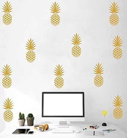 Amazon.com: Pineapple Wall Decals Set of 12 – Large Tropical Fruit ...