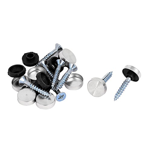 Aexit 12mm Dia Quality Parts Cap Glass Tea Table Decorative Stainless Steel Mirror Nails 8Pcs Model:28as60qo666