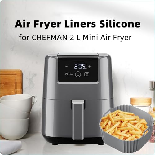 2 moldes de silicona para freidoras de aire caliente, accesorios para freidoras Chefman 2L Mini/Cosori 2L/Midea 2L/Aeco Cube 2.0, reutilizable Air Fryer silicona para 1 L – 2 L, Accesories Airfryer - imagen 4