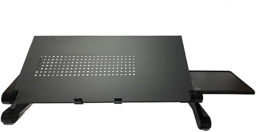 adjustable lap desk laptop computer portable multifunctional ergonomic vented table stand desk mount holder (480 * 260mm with mouse pad, black) 480*260mm with mouse pad black