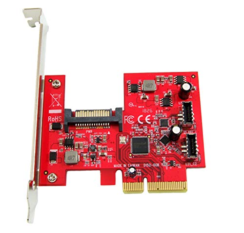 Ableconn Pex-Ub152 Usb 3.2 Gen 2 (10 Gbps) 2-Port Type-C Internal 20Pin Key-A Header Pci Express (Pcie) X4 Host Adapter Card (Asmedia Asm2142 Chipset) #TOP2